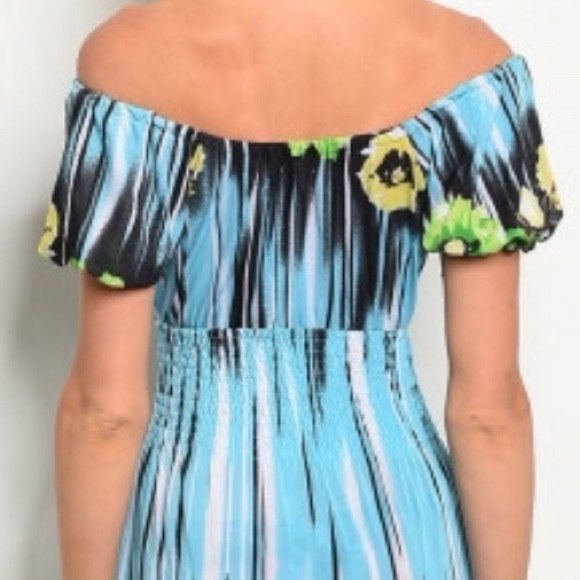 ⚡️FLORAL OFF THE SHOULDER SLIP MAXI DRESS M-L - Picture 6 of 8